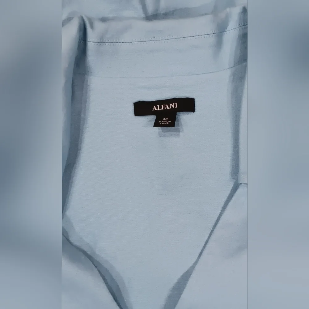 Alfani Women’s Plus Size 3X Tiffany Blue V-Neck Poncho Top Relax Fit Fashion - Picture 13 of 15